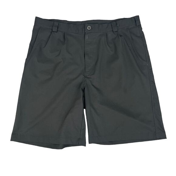 Vintage Under Armour Shorts Mens 38 Black Pleated High Rise Performance Golf - Picture 1 of 11
